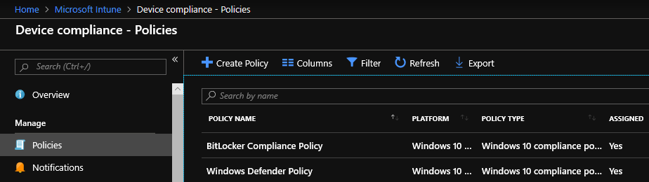 microsoft intune windows defender